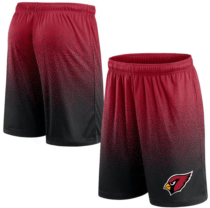 Men's Arizona Cardinals Red/Black Ombre Shorts Men's Arizona Cardinals Red/Black Ombre Shorts